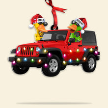 Load image into Gallery viewer, Personalized Christmas Car Ornaments for Duck Lovers - Custom Names Ornaments PopCulturePrints