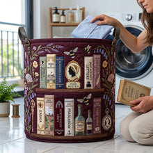 Load image into Gallery viewer, Social Satire & Romance Collection Quilted Laundry Basket - Personalized Gifts For Book Lovers 03qhta130726 Laundry Basket PopCulturePrints