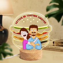 Load image into Gallery viewer, Lettuce Be Together Forever - Personalized LED Light for Couples Led Night Light PopCulturePrints