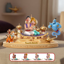 Load image into Gallery viewer, "For the first time in my life, things are starting to go right" - Fairy Tale Couple Acrylic Plaque - Personalized Gifts for Couples Shaped Plaques PopCulturePrints