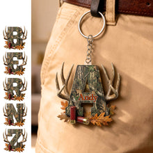 Load image into Gallery viewer, "Personalize Your Adventure!" - Alphabet Initial Letter Acrylic Keychain - Custom Gift for Hunting Lovers Keychains PopCulturePrints