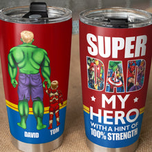 Load image into Gallery viewer, Super Dad Personalized Tumbler Tumbler Cup PopCulturePrints