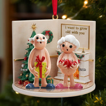 Load image into Gallery viewer, I Want to Grow Old with You - Personalized Christmas Ornament for Couples Ornament PopCulturePrints