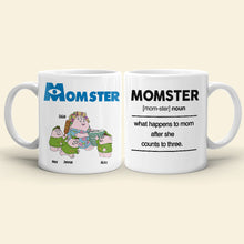Load image into Gallery viewer, Personalized Momster Mug - Fun Mother's Day Gift Coffee Mug PopCulturePrints