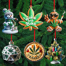 Load image into Gallery viewer, Festive Cannabis-Themed Holiday Ornaments Ornament PopCulturePrints
