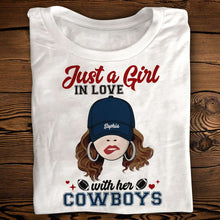 Load image into Gallery viewer, Custom Football Lover's Girl Shirt Shirts PopCulturePrints