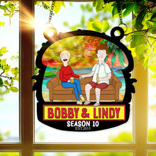 Load image into Gallery viewer, "Celebrate Love with a Personal Touch" - Personalized Anniversary Window Hanging Suncatcher Ornament - Ideal Gift for Couples, Friends, and Family Ornament PopCulturePrints