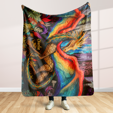 Load image into Gallery viewer, Personalized LGBT Pride Dragon Blanket Blanket PopCulturePrints