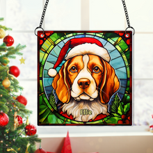 Load image into Gallery viewer, Personalized Beagle Dog Lover Christmas Suncatcher Ornament Suncatcher PopCulturePrints