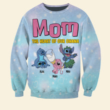 Load image into Gallery viewer, Personalized Ohana Mom T-Shirt - Perfect Mother's Day Gift AOP Products PopCulturePrints