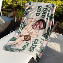 Load image into Gallery viewer, It's Not a Dad Bod, It's a Father Figure - Custom Personalized Beach Towel Beach Towel PopCulturePrints