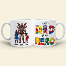 Load image into Gallery viewer, Superhero Dad Personalized Mug - Father's Day Gift Coffee Mug PopCulturePrints