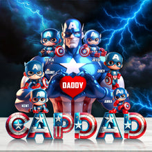 Load image into Gallery viewer, “A Hero's Love for Daddy” - Personalized Shield Hero Dad Acrylic Plaque - Perfect Gift for Dad and Grandpa Shaped Plaques PopCulturePrints
