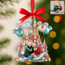 Load image into Gallery viewer, Bring Joy to Your Holidays with Our Festive Castle Christmas Ornament - Custom Photo Gift for Families Ornament PopCulturePrints