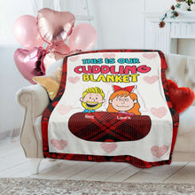 Load image into Gallery viewer, Custom Couples Cuddling Blanket - Valentine's Day Gifts Blanket PopCulturePrints