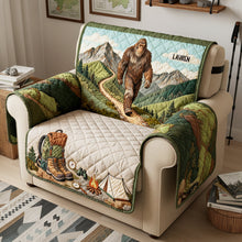 Load image into Gallery viewer, Adventure Awaits - Personalized Hiking Quilted Sofa Cover for Camping Lovers Sofa Cover PopCulturePrints