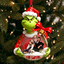 Load image into Gallery viewer, Celebrate Christmas with Family - Custom Photo Acrylic Ornament Ornament PopCulturePrints