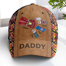 Load image into Gallery viewer, Personalized Superhero Dad Cap - Custom Name Gifts Caps PopCulturePrints
