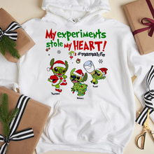 Load image into Gallery viewer, Customizable "My Experiments Stole My Heart" Mom Shirt Shirts PopCulturePrints