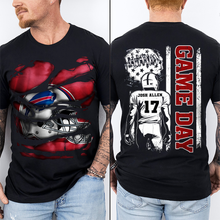 Load image into Gallery viewer, Custom American Football Fan Shirt - Personalized Game Day Apparel Shirts PopCulturePrints