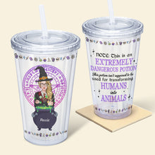 Load image into Gallery viewer, Personalized Witchcraft Acrylic Tumbler - Halloween Potion Design Tumbler Cup PopCulturePrints