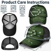 Load image into Gallery viewer, Personalized Grandpa Handprints Cap - Meaningful Gift for Dad, Grandma, Kids & Any Loved One Mesh-back Casual Cap PopCulturePrints