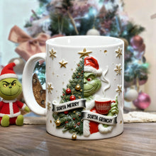 Load image into Gallery viewer, "Sorta Merry, Sorta Grinchy" - Personalized Annoyed Merry Spirit Mug for Holiday Cheer! Coffee Mug PopCulturePrints