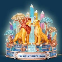 Load image into Gallery viewer, You Are My Happy Place - Personalized Romantic Couple Acrylic Light Box Light Box PopCulturePrints