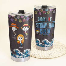 Load image into Gallery viewer, Personalized Straw Hat Crew Tumbler for Dad - Custom Names | Valentine's Day Gifts Tumbler Cup PopCulturePrints