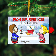 Load image into Gallery viewer, Custom Christmas Ornament for Couples - Personalized Valentine's Day Gifts Ornament PopCulturePrints