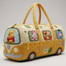 Load image into Gallery viewer, “Adventure Awaits: Perfect for Every Journey” - Personalized Quilted Duffle Bag - Gift for Fans of Winnie the Pooh Quilted Duffle Bag PopCulturePrints