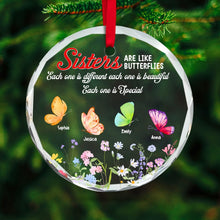 Load image into Gallery viewer, Personalized Butterfly Sister Christmas Ornament Ornament PopCulturePrints