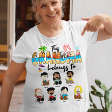 Load image into Gallery viewer, Personalized Summer Grandma Shirt with Kids Names Shirts PopCulturePrints