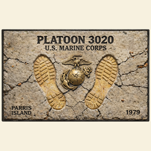 Load image into Gallery viewer, “Honor Your Journey” - Veteran Legacy Shaped Doormat - Personalized Gifts for Veterans Doormat PopCulturePrints