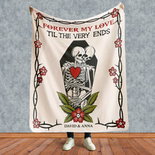 Load image into Gallery viewer, Forever My Love Skeleton Blanket for Couples Blanket PopCulturePrints