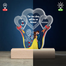 Load image into Gallery viewer, Personalized Romantic 3D LED Light - Couple's Gift for Valentine's Day Gifts Led Night Light PopCulturePrints