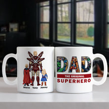 Load image into Gallery viewer, Custom Superhero Dad Mug - Personalized Gift for Father's Day Coffee Mug PopCulturePrints