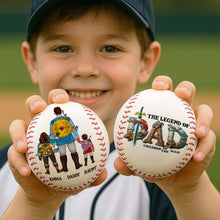 Load image into Gallery viewer, "A Legend in Every Game: Personalized Baseball for Dad" - Custom Gift for Fathers and Sports Lovers Baseball PopCulturePrints