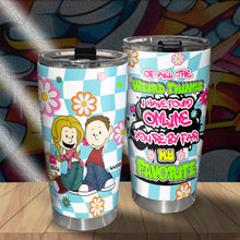 Load image into Gallery viewer, Y2K Style Cartoon Couples Personalized Tumbler - Unique Gifts for Couples Tumbler Cup PopCulturePrints
