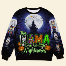 Load image into Gallery viewer, This Mama Loves Her Little Nightmares - Personalized Ugly Sweater for Mom AOP Products PopCulturePrints