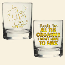 Load image into Gallery viewer, Cheers to Love! Custom Playful Couple Round Glass Glass PopCulturePrints