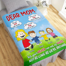 Load image into Gallery viewer, Personalized Warm Blanket for Moms - Dear Mom Gift Blanket PopCulturePrints