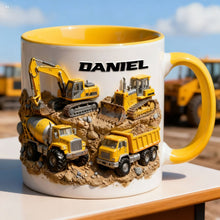 Load image into Gallery viewer, “Perfect Gift for Truck Lovers!” - Customized Construction Vehicles Coffee Mug - Great for Truckers, Dads, and Construction Enthusiasts Coffee Mug PopCulturePrints