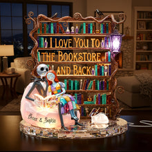 Load image into Gallery viewer, "I Love You to the Bookstore and Back" - Personalized Light Box for Couples - Unique Gift for Book Lovers Light Box PopCulturePrints