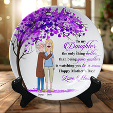 Load image into Gallery viewer, To my Daughter: A Heartfelt Mother's Day Gift - Personalized Round Plate Ceramic Round Plate PopCulturePrints