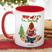 Load image into Gallery viewer, Naughty Couple Personalized Christmas Mug | Custom Holiday Gifts | Valentine's Day Gifts Coffee Mug PopCulturePrints