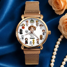 Load image into Gallery viewer, "Time to Shine!" - Cosmic Captain Quartz Watch - Personalized Gift for Star Wars Fans Quartz Watch PopCulturePrints