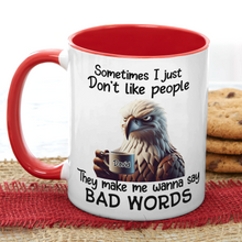 Load image into Gallery viewer, Funny Personalized Coffee Mug for Coworkers - Bad Words Design Coffee Mug PopCulturePrints