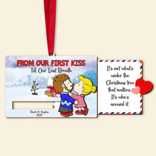 Load image into Gallery viewer, Custom Christmas Ornament for Couples - Personalized Valentine's Day Gifts Ornament PopCulturePrints