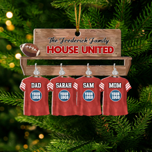 Load image into Gallery viewer, Custom Family Christmas Ornament for American Football Lovers Ornament PopCulturePrints